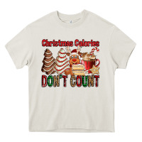 Cream Christmas Calories don't count Christmas tree cake Heavy Core Tee - Jasminsmagicworld