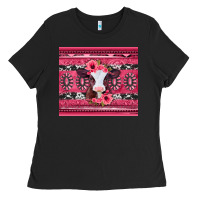 Pink Gemstone Baby Calf Western Valentines Day Ladies Tee | Teevron