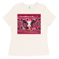 Bone pink gemstone baby calf western valentines day Ladies Tee - Jasminsmagicworld