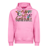 Fuchsia Pink happy easter day baseball Urban Hoodie - CowhideDigitalArt