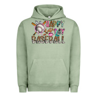 Pigment Oil Green happy easter day baseball Urban Hoodie - CowhideDigitalArt