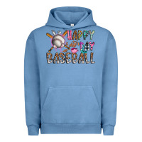 Pigment Pebble Blue happy easter day baseball Urban Hoodie - CowhideDigitalArt