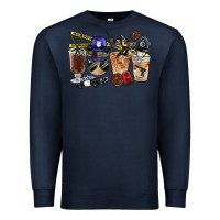 Navy Police Coffee Cups Premium Sweatshirt - FaDigitalArtStudio