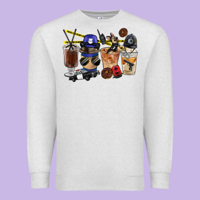 Police Coffee Cups Premium Sweatshirt Designed By Fadigitalartstudio