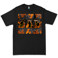 Black American Firefighter Dad Premium Tee - LillyAllenDesigns