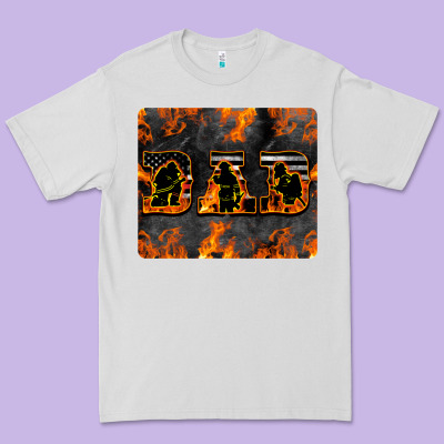 American Firefighter Dad Premium Tee Designed By Lillyallendesigns