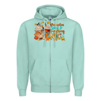 Seafoam pumpkin spice and everything nice Zipper Hoodie - CowGirlArtShop
