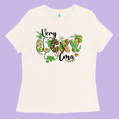 St. Patricks Day Very Lucky Cma Ladies Tee Designed By Barkaloodesign