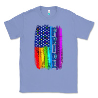 Colony Blue Pride LGBTQ+ American Flag Classic Tee - BundleAndBundleShop