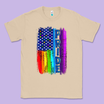Pride Lgbtq+ American Flag Classic Tee Designed By Bundleandbundleshop