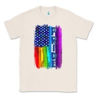 Natural Pride LGBTQ+ American Flag Classic Tee - BundleAndBundleShop