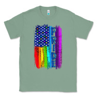 Sage Pride LGBTQ+ American Flag Classic Tee - BundleAndBundleShop