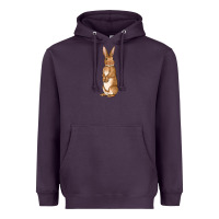 Plum Bunny Easter Heavyweight Hoodie - OliviaCreatesArt