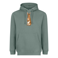 Sage Bunny Easter Heavyweight Hoodie - OliviaCreatesArt