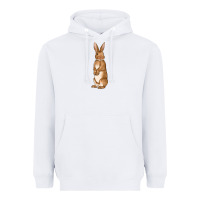 White Bunny Easter Heavyweight Hoodie - OliviaCreatesArt