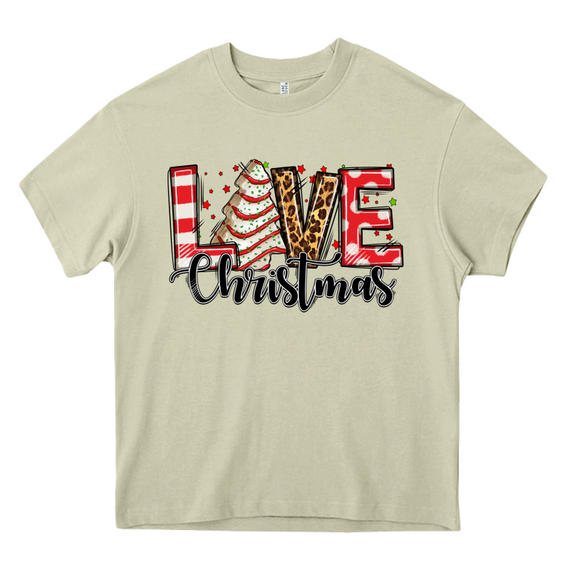 Love Christmas Tree Cake Heavy Core Tee by Jasminsmagicworld | Teevron