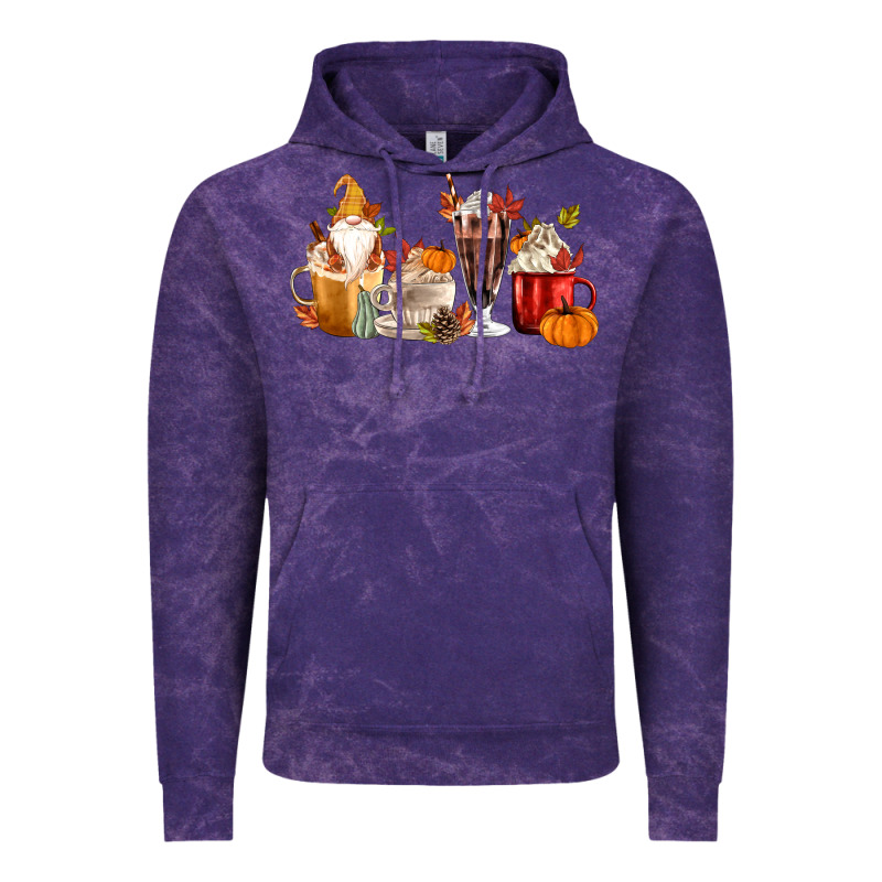 Fall Gnome Coffee Cups Vintage Hoodie by MaliasSmallBusiness | Teevron