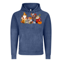 Vintage Denim Fall Gnome Coffee Cups Vintage Hoodie - MaliasSmallBusiness