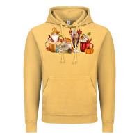 Vintage Mustard Fall Gnome Coffee Cups Vintage Hoodie - MaliasSmallBusiness