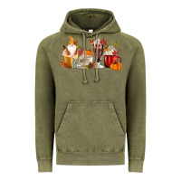 Vintage Olive Fall Gnome Coffee Cups Vintage Hoodie - MaliasSmallBusiness