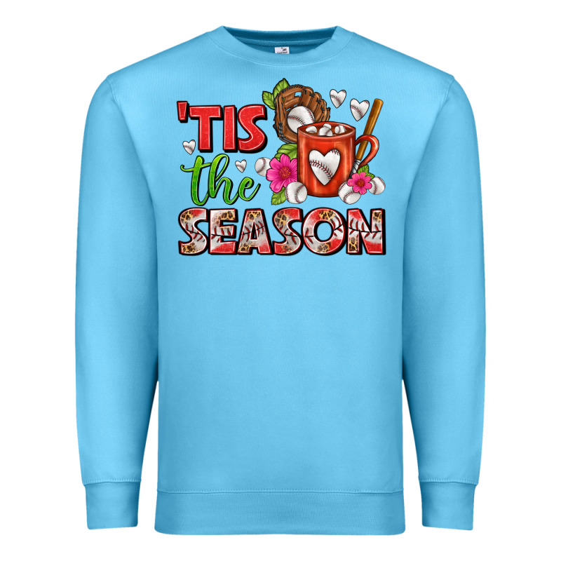 Tis The Season Baseball Coffee Mug Premium Sweatshirt by FaDigitalArtStudio | Teevron