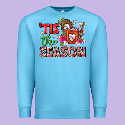 Tis The Season Baseball Coffee Mug Premium Sweatshirt Designed By Fadigitalartstudio