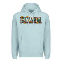 Blue Mist mama sunflower leopard Premium Hoodie - OliviaCreatesArt