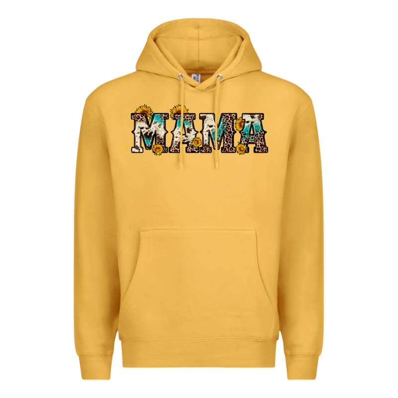 Mama Sunflower Leopard Premium Hoodie by OliviaCreatesArt | Teevron