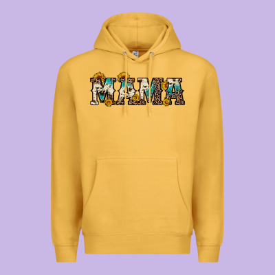 Mama Sunflower Leopard Premium Hoodie Designed By Oliviacreatesart