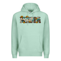Seafoam mama sunflower leopard Premium Hoodie - OliviaCreatesArt