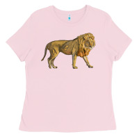 Bubblegum Pink lion Ladies Tee - LillyAllenDesigns