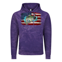 Cloud Purple American Flag Fish Vintage Hoodie - Jasminsmagicworld