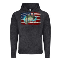 Vintage Black American Flag Fish Vintage Hoodie - Jasminsmagicworld