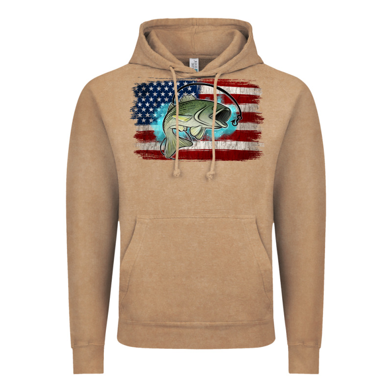 American Flag Fish Vintage Hoodie by Jasminsmagicworld | Teevron