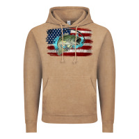 Vintage Coffee American Flag Fish Vintage Hoodie - Jasminsmagicworld