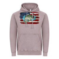 Vintage Zinc American Flag Fish Vintage Hoodie - Jasminsmagicworld