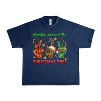 Navy Rockin' Around The Christmas Tree Urban Heavy Tee - BundleAndBundleShop