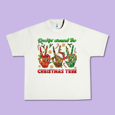 Rockin' Around The Christmas Tree Urban Heavy Tee Designed By Bundleandbundleshop
