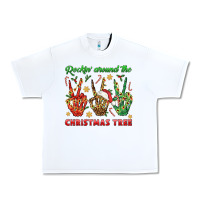 White Rockin' Around The Christmas Tree Urban Heavy Tee - BundleAndBundleShop