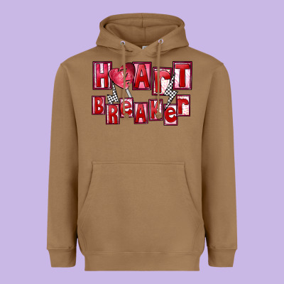 Heart Breaker Valentine's Day Heavyweight Hoodie Designed By Fadigitalartstudio
