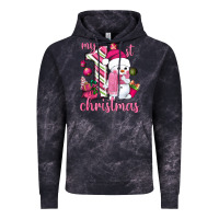 Cloud Black My 1st. pink Christmas with cute snowman Vintage Hoodie - NancyCooperArtShop
