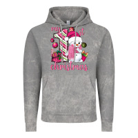 Cloud Rock My 1st. pink Christmas with cute snowman Vintage Hoodie - NancyCooperArtShop