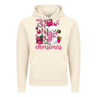 Vintage Artic My 1st. pink Christmas with cute snowman Vintage Hoodie - NancyCooperArtShop