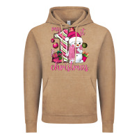 Vintage Coffee My 1st. pink Christmas with cute snowman Vintage Hoodie - NancyCooperArtShop