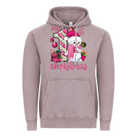 Vintage Zinc My 1st. pink Christmas with cute snowman Vintage Hoodie - NancyCooperArtShop