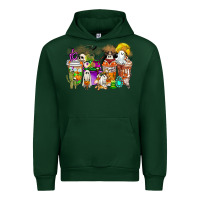 Forest Green Halloween Western Boo Coffee Cups Urban Hoodie - CowhideDigitalArt