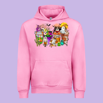 Halloween Western Boo Coffee Cups Urban Hoodie Designed By Cowhidedigitalart