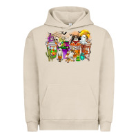 Pigment French Oak Halloween Western Boo Coffee Cups Urban Hoodie - CowhideDigitalArt