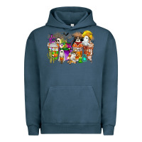 Pigment Midnight Navy Halloween Western Boo Coffee Cups Urban Hoodie - CowhideDigitalArt