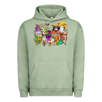 Pigment Oil Green Halloween Western Boo Coffee Cups Urban Hoodie - CowhideDigitalArt